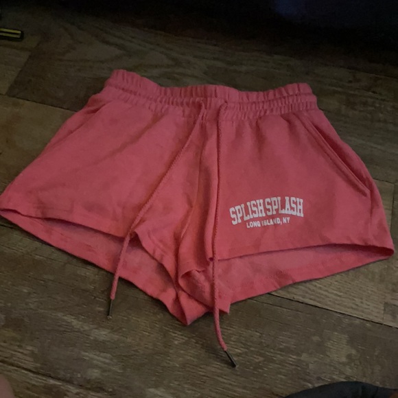 New Without Tags, LAGACI Splish Splash Hot Pink Comfy Mini Shorts - Picture 8 of 16